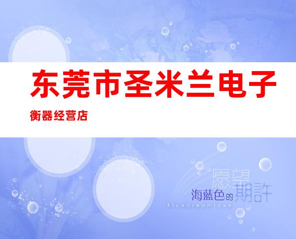 东莞市圣米兰电子衡器经营店