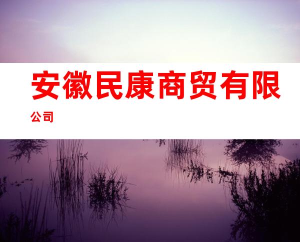 安徽民康商贸有限公司